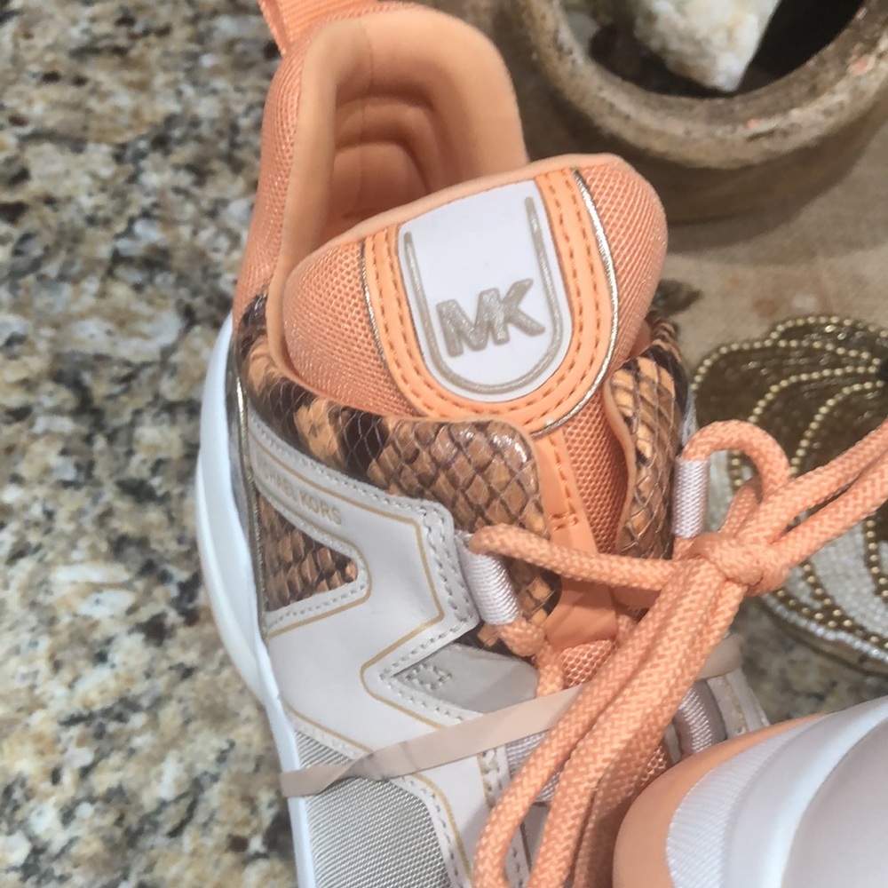 Michael Kors Olympia Python Embossed Trainers Siz… - image 3